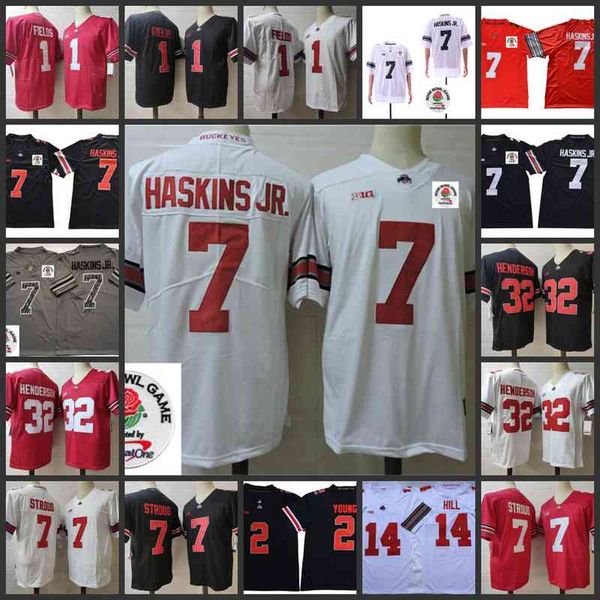 

xflsp dwayne haskins jr. jersey college ohio state buckeyes stitched football haskins jerseys 1 justin fields 2 chase young 33 master teague, Black
