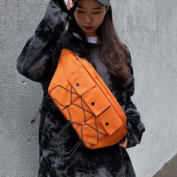 

street style shoulder crossbody bag chest pack trend fanny pack oxford waist belt bags large capacity hip hop waist bag