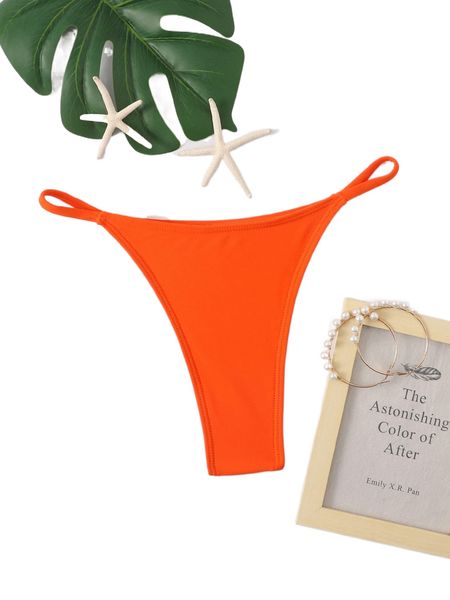 

solid tanga bikini bottom p59x#, White;black