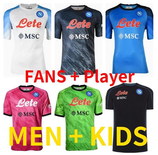 

22 23 napoli soccer jerseys naples 2022 2023 koulibaly maradona camiseta de futbol insigne milik maillots h.lozano mertens football shirt me, Black;yellow