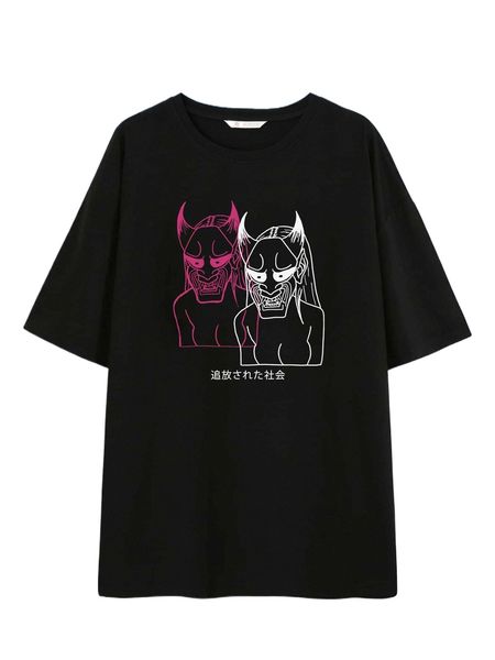 

romwe x corie johnson graphic print tee r3aa#, White