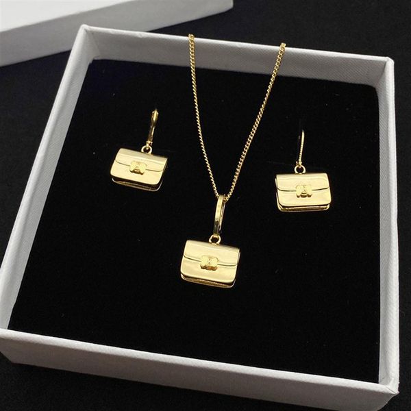 

designer necklace set earrings for women luxurys designers gold necklace pendant earring fashion jewerly gift with charm d2202181z264t, Silver