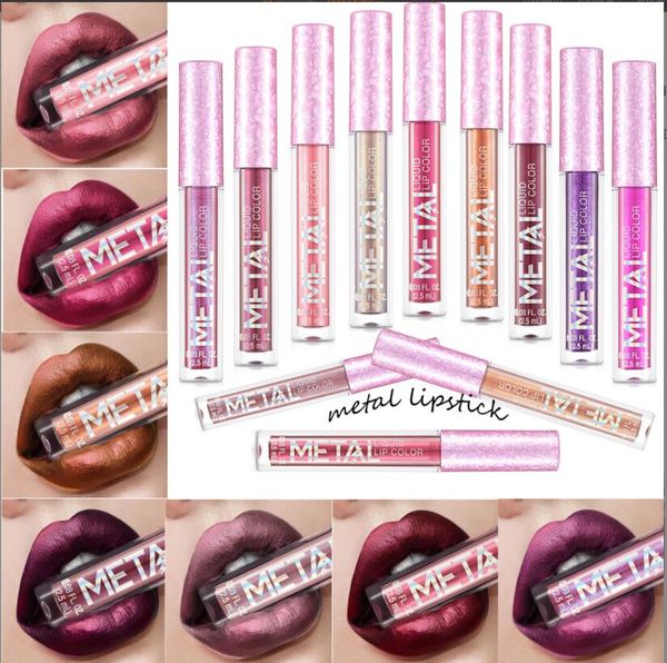 Professional Lip Studio Glitter Fix Glitter Lip Brilho Maquiagem, Metais Lip Creme, Batom Líquido, Celestial, 12 Tons Diamante Trituradores Iridescent Liquid Lips Topper