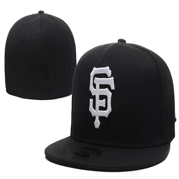 

2021 baseball teams sf sport fitted cap men's women's giants full closed caps casual leisure solid color fashion size su250b, Blue;gray