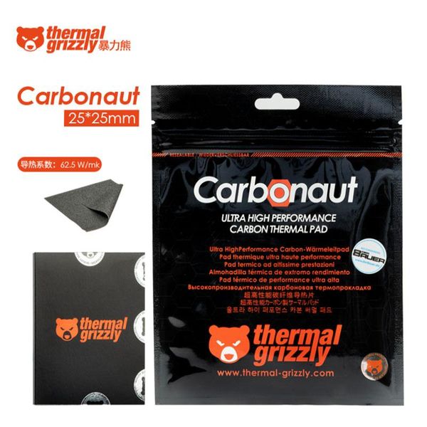 Охлаждения вентиляторов Thermal Grizzly Carbonaut 62,5W/M K компьютерная графическая карта накладка.