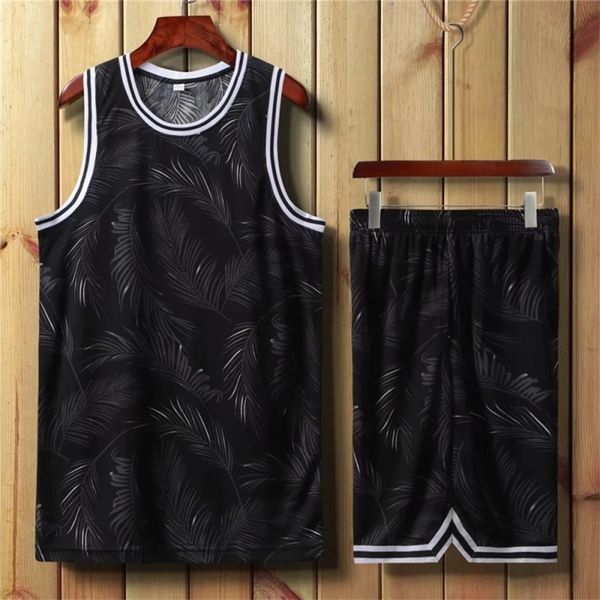 

men women basketball jerseys shorts set mens sport clothing training uniforms team jersey suit sportwear customized 220620, Gray