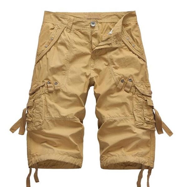 Мужские брюки грузовые шорты мужчины летняя хлопок повседневная короткая одежда для брендов удобная шортсмены