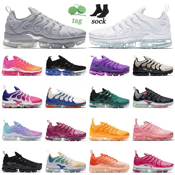 

2022 fashion tuned cushion running shoes tn plus mens sneakers triple white cool grey summer sunset black royal light bone atlanta pastel me