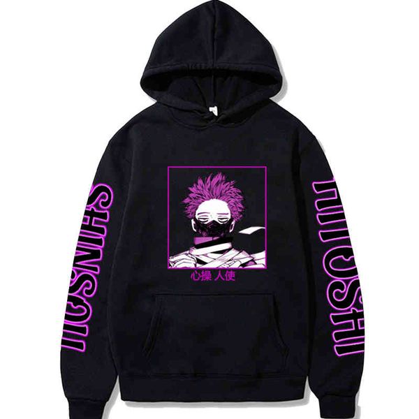 Anime Boku No Hero Academia Shinsou Hitoshi Manga Hoodies Grafik Sportswear Cosplay Hip Hop Kleidung