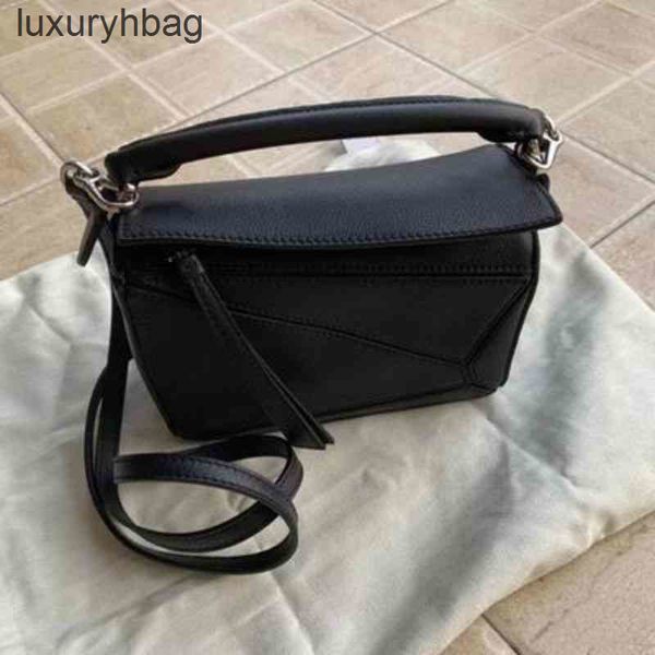 

bags designer leather woman leather women bag loews lingge splicing handbag geometric mini puzzles 2022 messenger portable large capacity 16