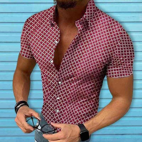 

lapel terrific all match retro men shirt thin summer shirt quick dry clothing y220411, White;black