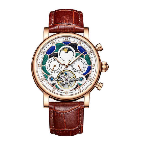 huiya06 Orologio alla moda Movimento meccanico svizzero Orologio da donna in cristallo di zaffiro trasparente