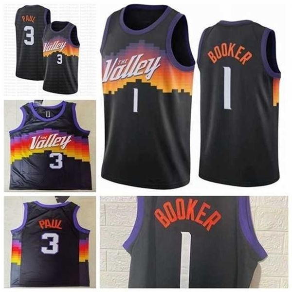 

xfl20 007 mens devin 1 booker jersey chris 3 paul basketball jerseys 2020/21 swingman city new edition stitched black jerseys