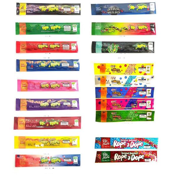 

ne rds rope bags 11 types exotic 420 infused 710 packaging long three edge-sealing bag mylar bags