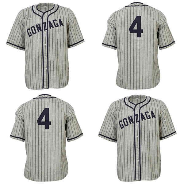 

gonzaga bulldogs 1945 road jersey shirt custom men women youth baseball jerseys any name and number double stitched, Black