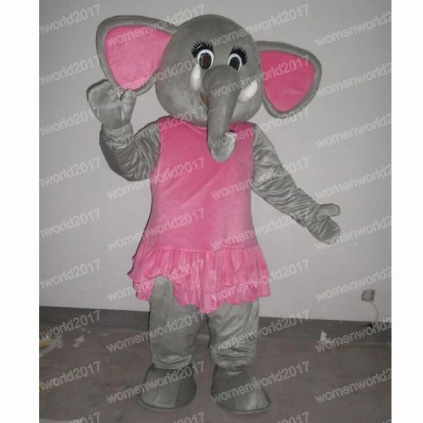 Halloween Mädchen Elefant Maskottchen Kostüm Top Qualität Cartoon Charakter Outfits Anzug Unisex Erwachsene Outfit Weihnachten Karneval Kostüm