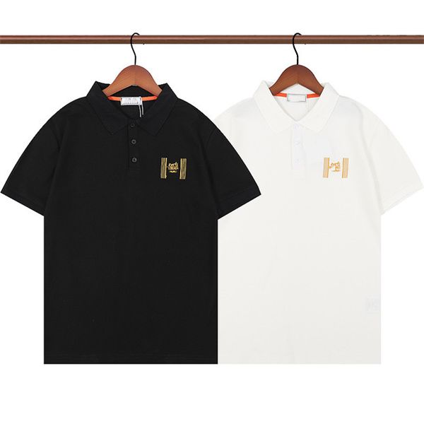 

luxury brand mens designer polo t shirt summer fashion breathable short-sleeved lapel casual tm16, White;black
