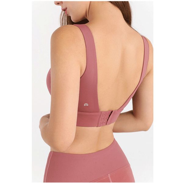

lulu bras brand beautiful back sports underwear women's running yoga clothes gathering vest fitness bra-v hook bra xf65, Red;black