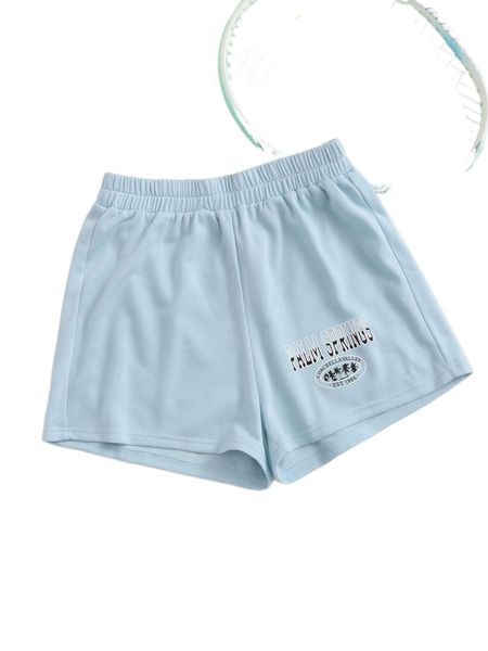 

plus tropical & letter graphic track shorts f6uj#, Black