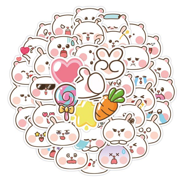 

40pcs cute cartoon lapstickers pack for diy skateboard luggage guitar phone case notebook funny graffiti decals toy