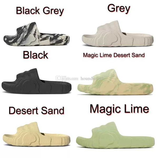 Top-Version Adilette 22 Slides Herren Damen Hausschuhe Schwarz Grau Magic Lime Desert Sand Flip-Flops Plattform Scuffs Sandalen Männer Frauen Schaum