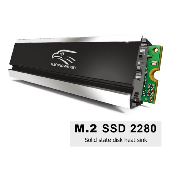 Conectores de cabos de computador Tubo de calor M2 Deslilhado de calor SSD Resfriador 2280 Estado sólido disco rígido M.2 Radiator NVME NGFF PCI-E Alumínio Coolin