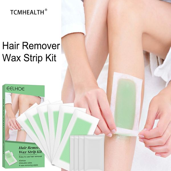 

head shaver 40pcs/set depilatory epilator cartine wax strips for hair removal paper cold strips for face neck arm leg body beauty tools
