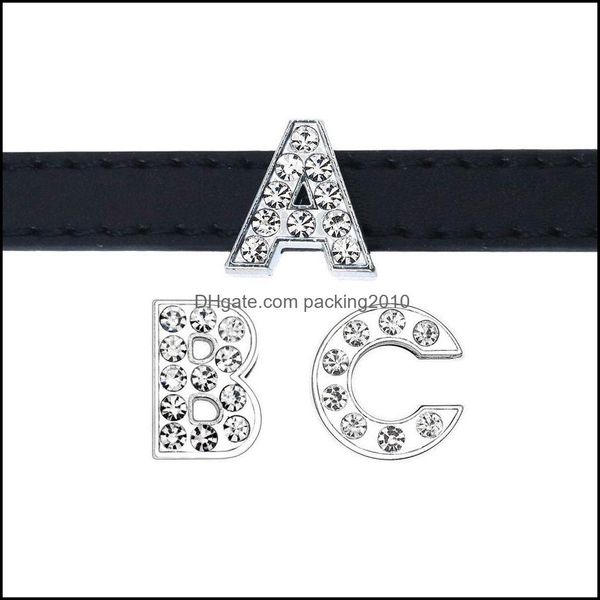 Outros suprimentos para cães Pet Garden Home Garden Gold Sliver Rhinestone 8 mm A-Z Letters for Cat Collar Products DIY Drop Drop Delivery 2021 F38Q7
