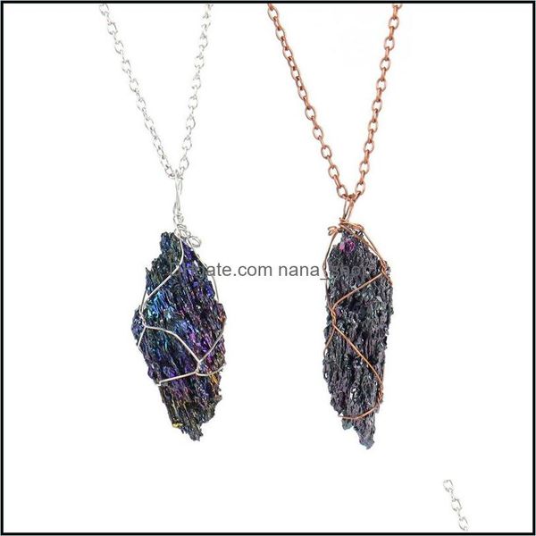 

pendant necklaces pendants jewelry colorf natural stone handmade for women men original style party cl dhwmr, Silver