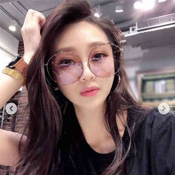 

sunglasses linjia round sunglasses star same fashion street concave onb5, White;black