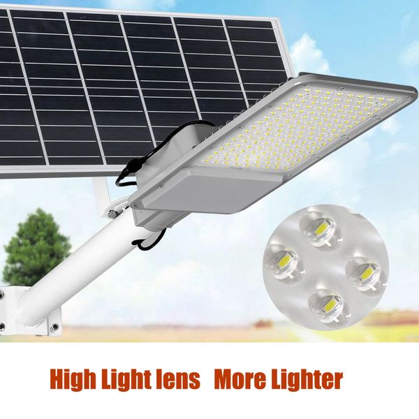 Солнечная дорожная лампа 800 Вт светодиодная уличная осветительная линза Супер яркая батарея с большой емкостью 15 часов беспроводная водонепроницаем