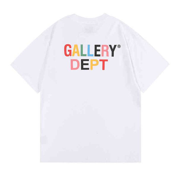

summer designer gallerydept style shirt many stars same style color lettering large short sleeve te fashion trend, White;black