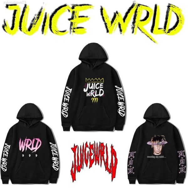 Sıcak Siyah Beyaz Kırmızı J Uicewrld Hoodie Sweatshirt Suyu Wrld Tuzağı Rap Gökkuşağı Glitch World