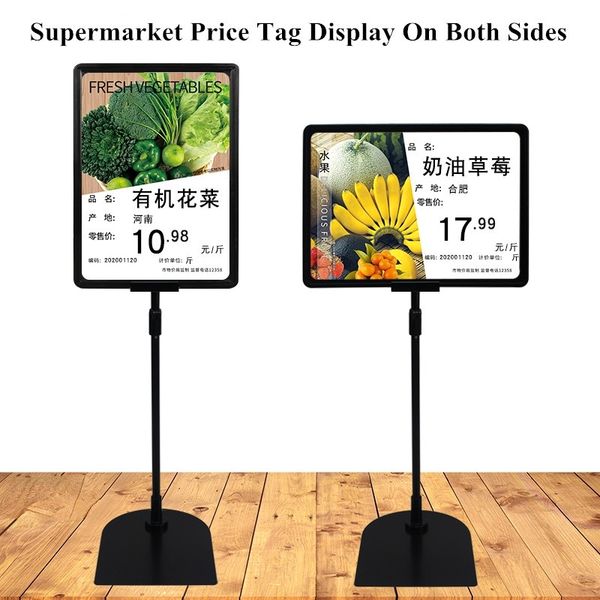 

a4 height adjustable aluminum poster sign holder advertising display stand signage mall shopping guide billboard poster frame