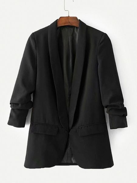 

shawl collar tailored blazer 20xf#, White