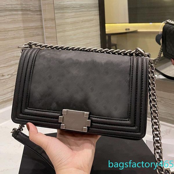 

women fashion classic mini boy bags quilted chain flap diamond calfskin caviar shoulder crossbody bag wholesale handbags