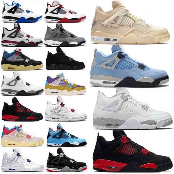 

jardons with box 2022 sail 4 4s mens basketball shoes sneakers rebellionaire heritage university blue fire red oreo bred black cat dark moch