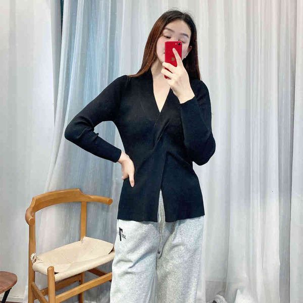 

women's sweaters fadan s v-neck solid color pit bar cross knit sweater women's spring and autumn bottoming shirt kw76, White;black