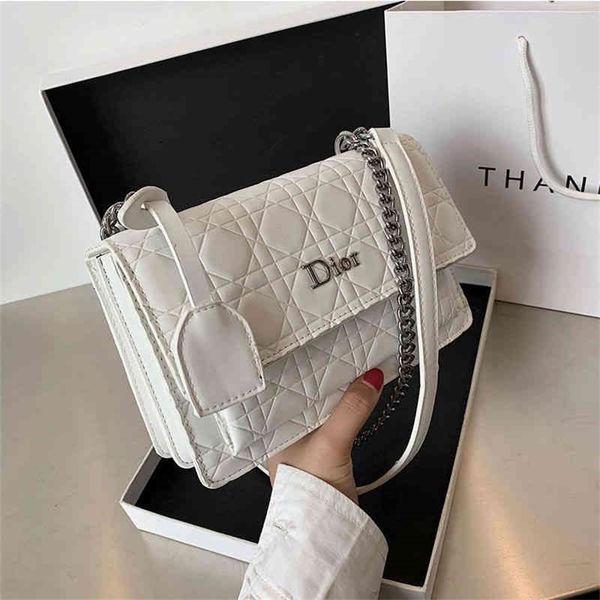 

high sense niche chain fashion versatile messenger ins texture one shoulder small square bag women 75% purses stores sale