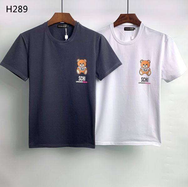

plein bear t shirt mens designer tshirts teddy bear knitted t-shirt classical hip hop streetwear tshirt casual tees pb 80502, White;black