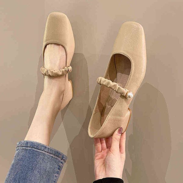 

dress shoes womens loafers shallow mouth oxfords casual female sneakers autumn flats square toe slip-on leather fall summer 220316, Black
