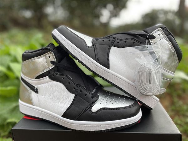 

shoes genuine jumpman 1 black silver toe couple shoelace 36--47.5