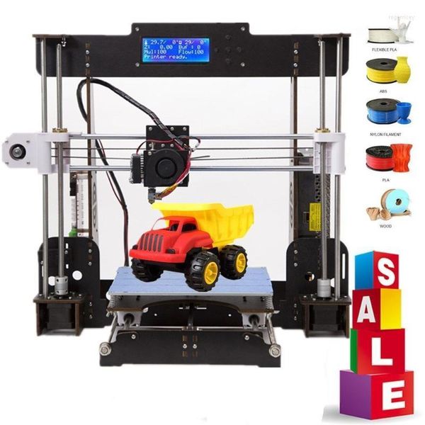 Принтеры Принтер A8 Авиационная доска /акриловая Prusa i3 Reprap 8 Экструдерная тепловая ножница 220 240 мм 3D Kit UK USA Стокпронтерс Printersprinters Roge22