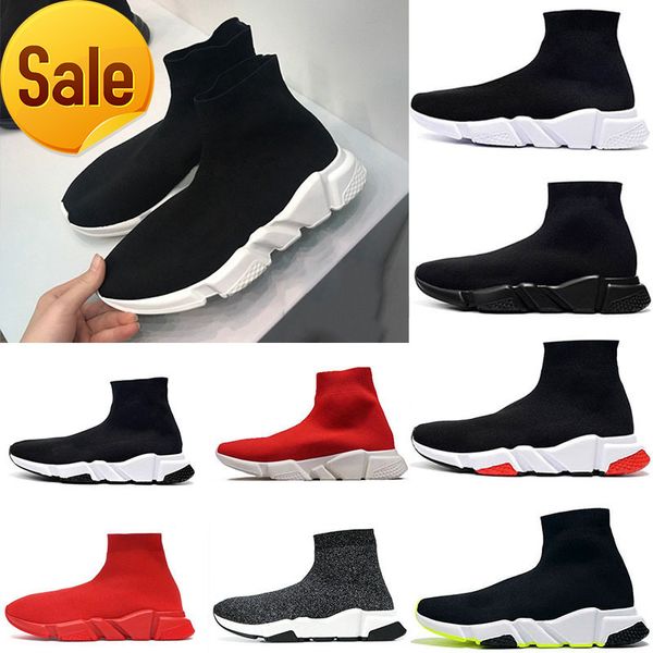 

fashion paris designer sock shoes triple -s black white men women fashion sneakers glitter mens trainer runner platform shoe 36 -47