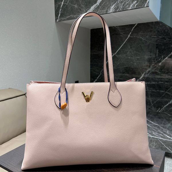 

lockme women luxurys designers totes onthego simple solid shopping bags handbag shouder crossbody bag genuine leather ladies handbags 40cm