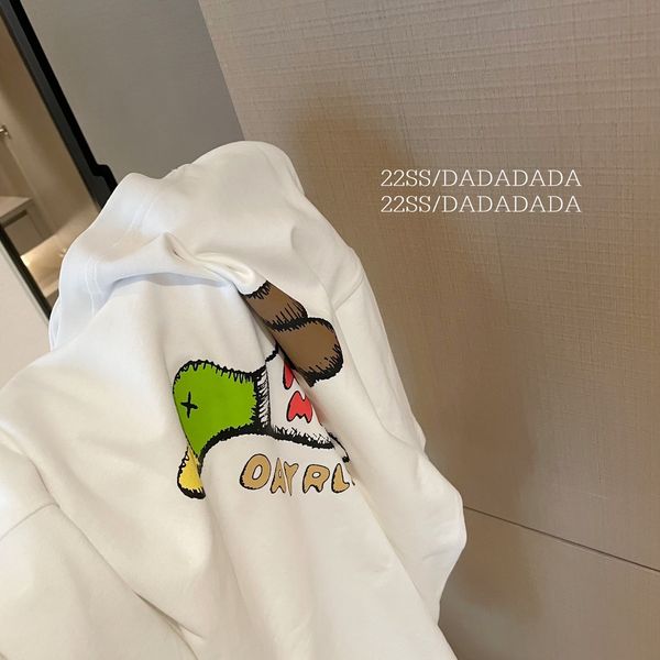 

t-shirt2022 spring and summer new womens cotton niche kweichow moutai cute duck printed letter short sleeve t-shirt for women, White