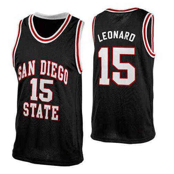 

san diego state college kawhi leonard basketball jersey throwback men's stitched custom size s-5xl