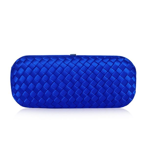 

chaliwni weave clutch evening bag knitting satin chain handbags for lady shoulder crossbody bridal weddinbg purse 220617