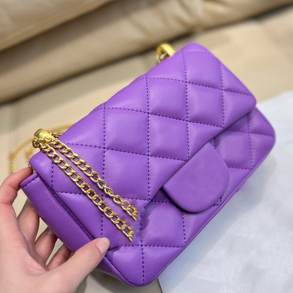 

designer handbags women's shoulder bags classic flap handbags chain plaid diagonal velvet line fashion two letters solid color buckle l