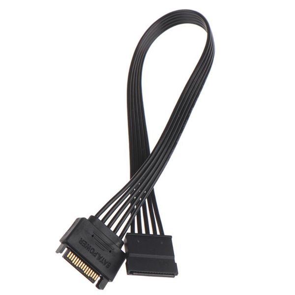 Cavi per computer Connettori SATA 15 pin maschio a femmina Cavo di alimentazione HDD Ssd Connessioni di alimentazione 18AWG Filo stagnato in rame puroComputer